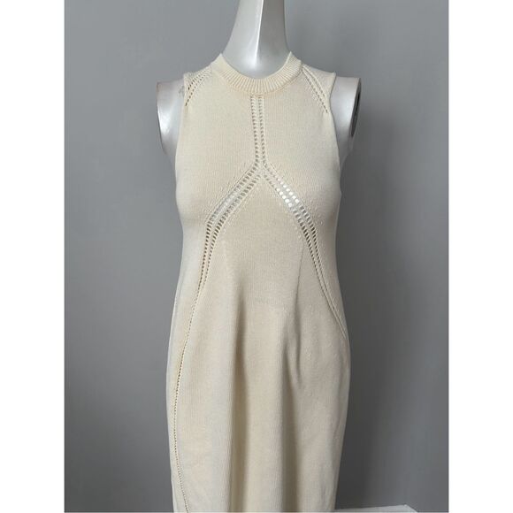NWT Jil Sander Pointelle-knit Wool Maxi Dress Size FR 30 / US 00 $2450 - Picture 5 of 10